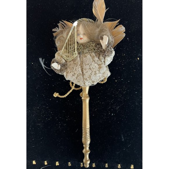 Vintage 1985 Louis Nichole Victorian Doll Angel Head On Post - Picture 4 of 5